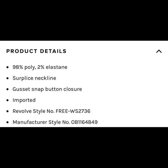 Free people bodysuit Womens Sz Small Long Sleeve Floral V Neck night combo NWT - Picture 8 of 9